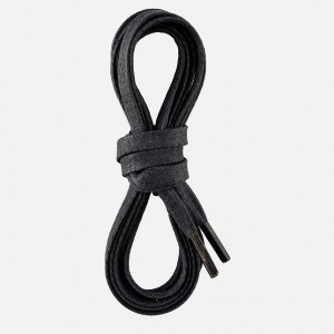 Red Wing 24-inch Flat Waxed Lace in Black Waxed Cotton | UNWYHP-853