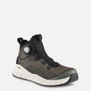 Red Wing 4-Inch Safety Toe Hiker Boot Black-TanFleck | BINPJV-415