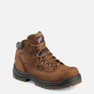 Red Wing 5-inch Waterproof Safety Toe Boot Braun | SCWPAF-015