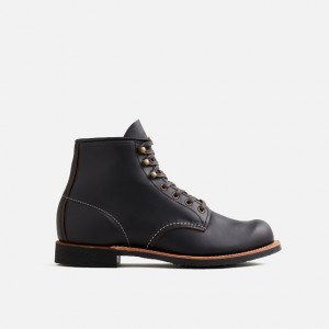 Red Wing 6-Inch Boot in Black Prairie Leather | FNPBEH-496