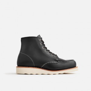 Red Wing 6-Inch Classic Short Boot in Black Boundary Leather | VQPRWU-749