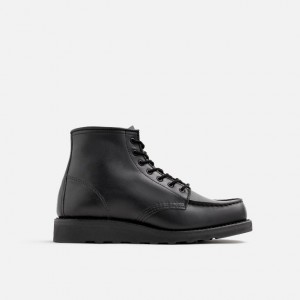 Red Wing 6-Inch Classic Short Boot in Black Boundary Leather | LFSOTI-392