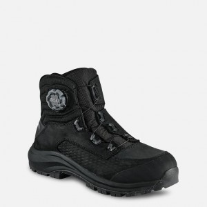 Red Wing 6-inch BOA® Waterproof Safety Toe Boot Black-Tan Fleck | UNDFCP-358