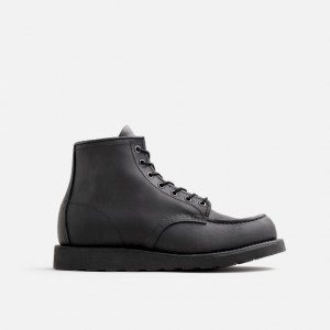Red Wing 6-inch Boot in Black Harness Leather | CXJKTM-876