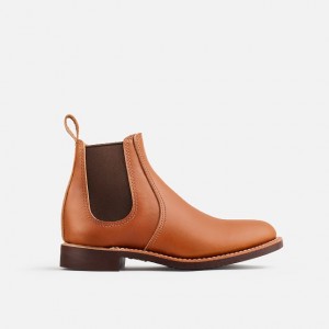 Red Wing 6-inch Chelsea Short Boot in Pecan Boundary Leather | WIVFYE-810