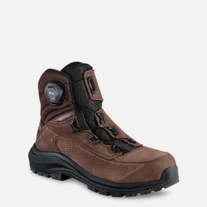 Red Wing 6-inch Waterproof BOA® Safety Toe Boot Black-Tan Fleck | HPXWJG-514