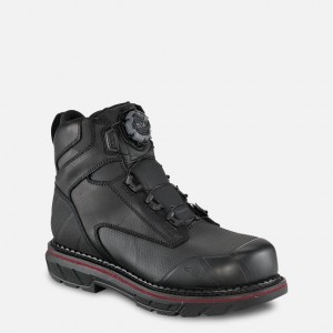 Red Wing 6-inch Waterproof BOA® Safety Toe Boot Schwarz | SDKXAY-478
