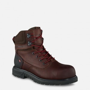Red Wing 6-inch Waterproof Safety Toe Boot Black-Gray | VDEAJS-390