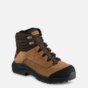 Red Wing 6-inch Waterproof Safety Toe Boot Black-Tan Fleck | GIQPOW-178