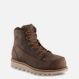 Red Wing 6-inch Waterproof Safety Toe Boot Tan | WQKSLN-183