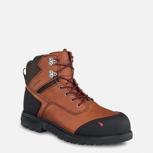 Red Wing 6-inch Waterproof Safety Toe Boot Black-Gray | PALEHJ-479