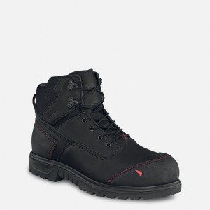 Red Wing 6-inch Waterproof Safety Toe Boot Black-Gray | JDRKUP-304