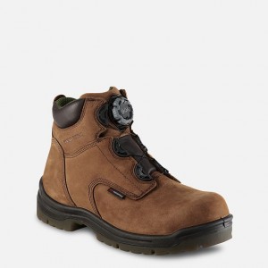 Red Wing 6-inch Waterproof Safety Toe Boot Braun | DSNAOY-594