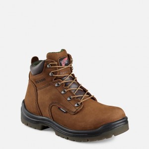 Red Wing 6-inch Waterproof Safety Toe Boot Braun | XOGYVM-329