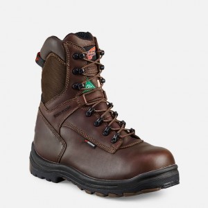 Red Wing 8-inch Insulated, Waterproof CSA Safety Toe Boot Black-Brown | FYQAIE-536