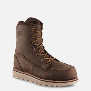 Red Wing 8-inch Waterproof Safety Toe Boot Tan | IMKNGT-028