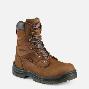 Red Wing 8-inch Waterproof Safety Toe Boot Braun | QGTXDZ-258