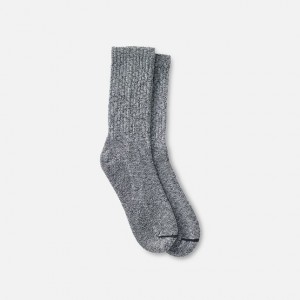 Red Wing Cotton Blend Ragg Crew Boot Socks in Over Dyed Black/Gray Cotton Blend | UCVFAS-487