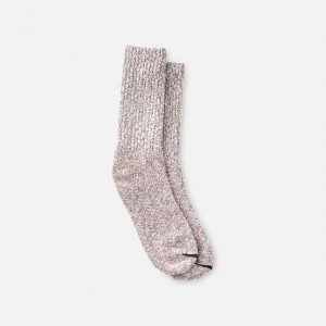 Red Wing Cotton Blend Ragg Crew Socks in Hot Burgundy/Navy/White Cotton Blend | NAEUZI-968