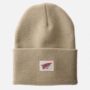 Red Wing Cuffed Beanie Hat in Stone | OCYLGT-480