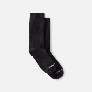 Red Wing Cushion Crew Socks in Black Cotton Blend | PXCJOQ-721