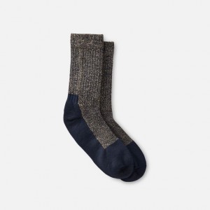 Red Wing Deep Toe-Capped Crew Sock in Navy | BMDASE-361