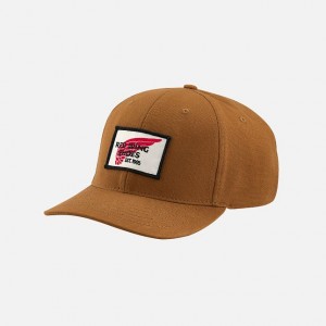 Red Wing Embroidered Logo Ball Cap in Copper | XVKTPO-582