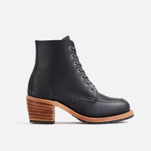Red Wing Heeled Boot in Black Boundary Leather | AISKFV-526