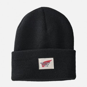 Red Wing Kids Cuffed Beanie Hat in Black | FMPKHD-867