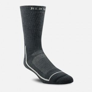 Red Wing Merino Wool Blend Crew Sock in Black | LDWKZI-921