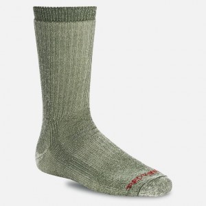 Red Wing Merino Wool Blend Crew Sock in Olive | ROJNTX-796