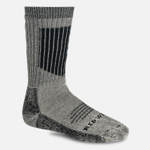 Red Wing Merino Wool Blend Mid-Calf sock in Black | WSPYJA-493