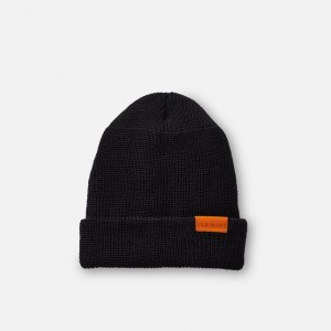 Red Wing Merino Wool Knit Hat in Black | QVBNZD-045