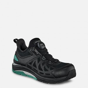 Red Wing Safety Toe Athletic Work Shoe Black-Teal | APDOZU-039